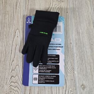 Head Black Ultrafit Touchscreen Winter Gloves Kids Size Large Ages 10-14 NEW